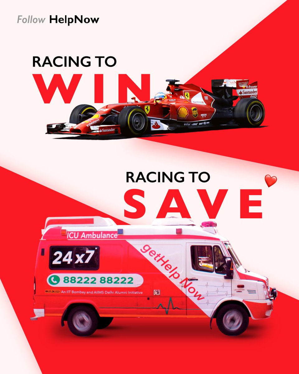 Life isn't about winning as much as it is about living. 
Our drivers at HelpNow are no less than Messiahs of life!
Call 88222 88222 for any medical emergency 🚑
#Ambulance #emergency #healthcare