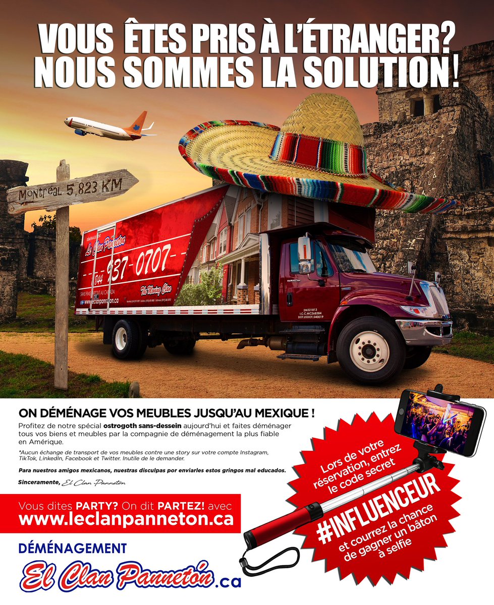 Publicité de Déménagement Le Clan Panneton, ce matin, dans le <a href="/JdeMontreal/">Le Journal de Montréal</a> #leclanpanneton #elclanpanneton