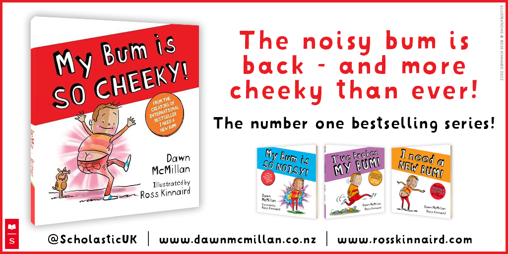 Brilliant fun to be enjoyed by all the family! 

The noisy bum is back and cheekier than ever! By the bestselling author-illustrator duo, #DawnMcMillan and #RossKinnaird.

Want to win the whole series? Simply RT and make sure you're following us.