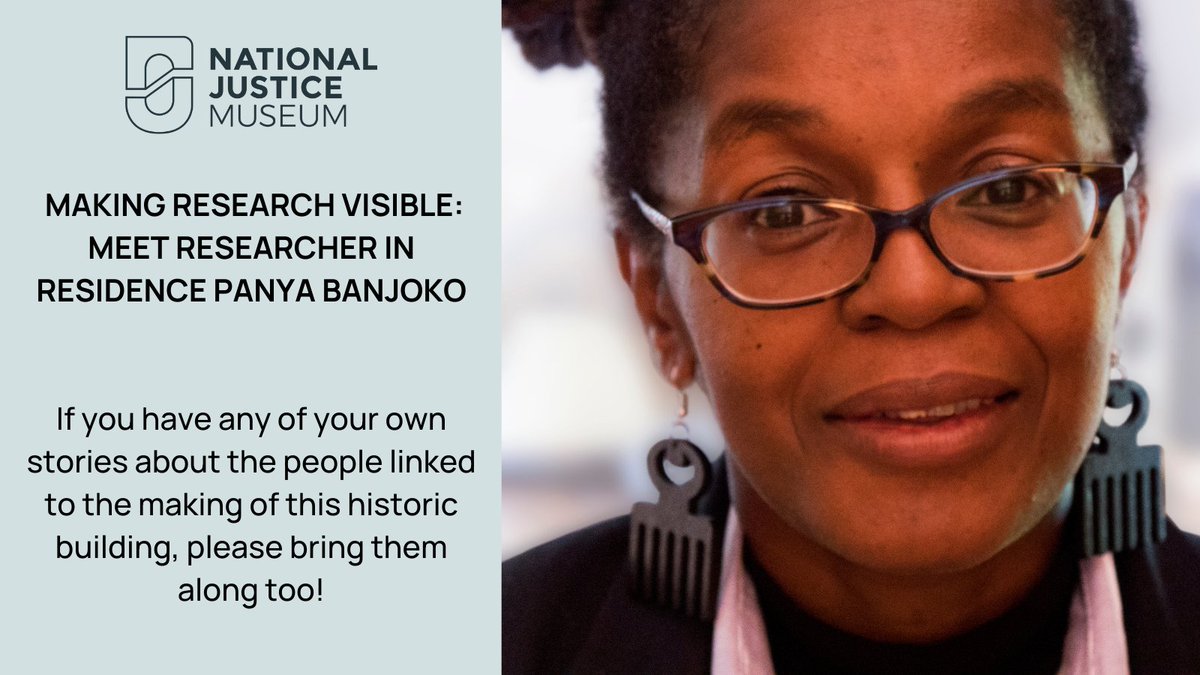 JusticeMuseum's tweet image. Come and drop into our free, friendly #ProjectLab to meet our brilliant #Researcher in Residence, Panya Banjoko on Saturday 15th Jan or Saturday 5th Feb at 11am- 3pm

She’ll be sharing some of the fascinating #stories that she has discovered and how the research will be used