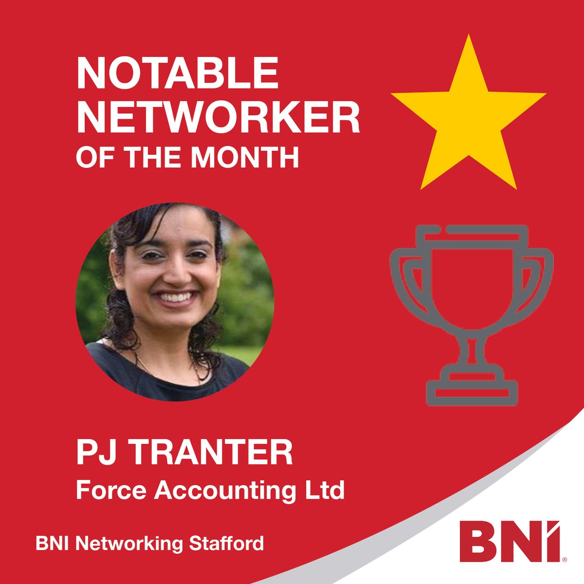 BniStafford's tweet photo. Congratulations to PJ Tranter @Forceaccounting - one of our newest members - who has hit the ground running and received our Notable Networker of the Month award. What a great start to the year!

#networking #staffordbusiness #localbusiness #networkingstafford https://t.co/LdUrGUl28c