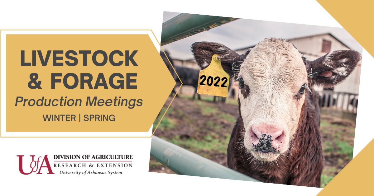 CHECK IT OUT! See our winter/spring schedule of #livestock and #forage meetings. bit.ly/AR-Forage-Live… #cattle #hay #pasture #Arkansas
