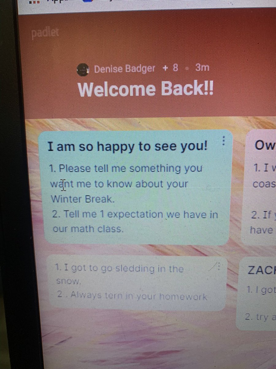 denise_holmes4's tweet photo. Sierra Verde 4th graders using Padlet in the New Year! @DVUSD @SVViperPride https://t.co/IlskDTGkOT