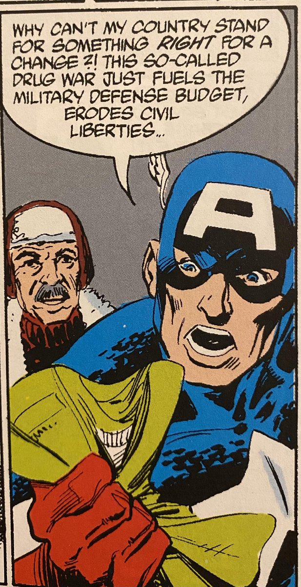 verbality's tweet image. Captain America wasn't having it! 
#Marvel #comicbook #politics