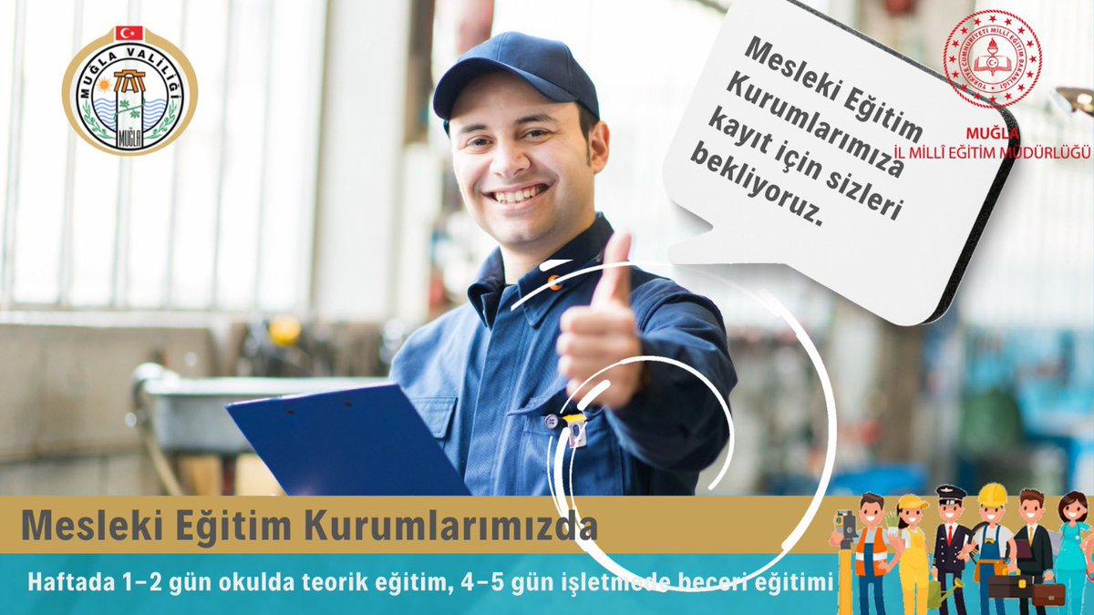 MermerciT's tweet photo. Güçlü Mesleki Eğitim❗️
Güçlü Muğla❗️
Güçlü Gelecek❗️

#MesleğimHayatım

Mesleki Eğitim Merkezi Programları hakkında merak ettiğiniz tüm soruların cevabı size en yakın Mesleki Eğitim Merkezinde…

@tcmeb @MeslegimHayatim @nznsener @tcmuglavaliligi @emrecay55 @UlaMem @48Aykiri https://t.co/WJTsJ03nBM