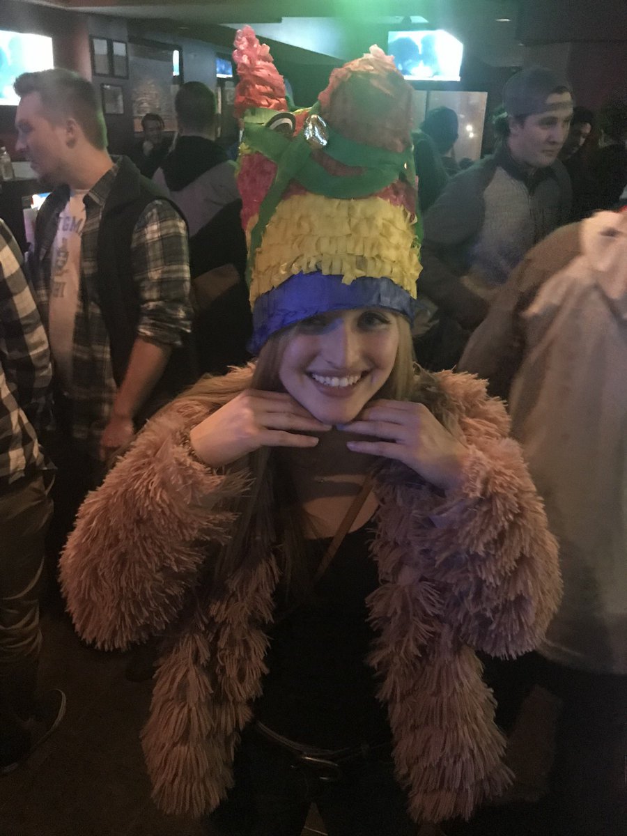 COOO_CHAAAAAINZ's tweet photo. Tbt to the time in college where I got a piñata for groundhogs day and chopped the piñatas head off after Phil saw his shadow or whatever and wore the head to the bar #whowasshe https://t.co/lHM1pi2oMB