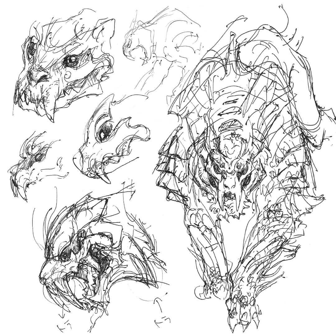 👹 #MonsterSpotlight 👹

Early sketches of Magnamalo foreshadow its barbaric nature and imposing form. #MHRise 