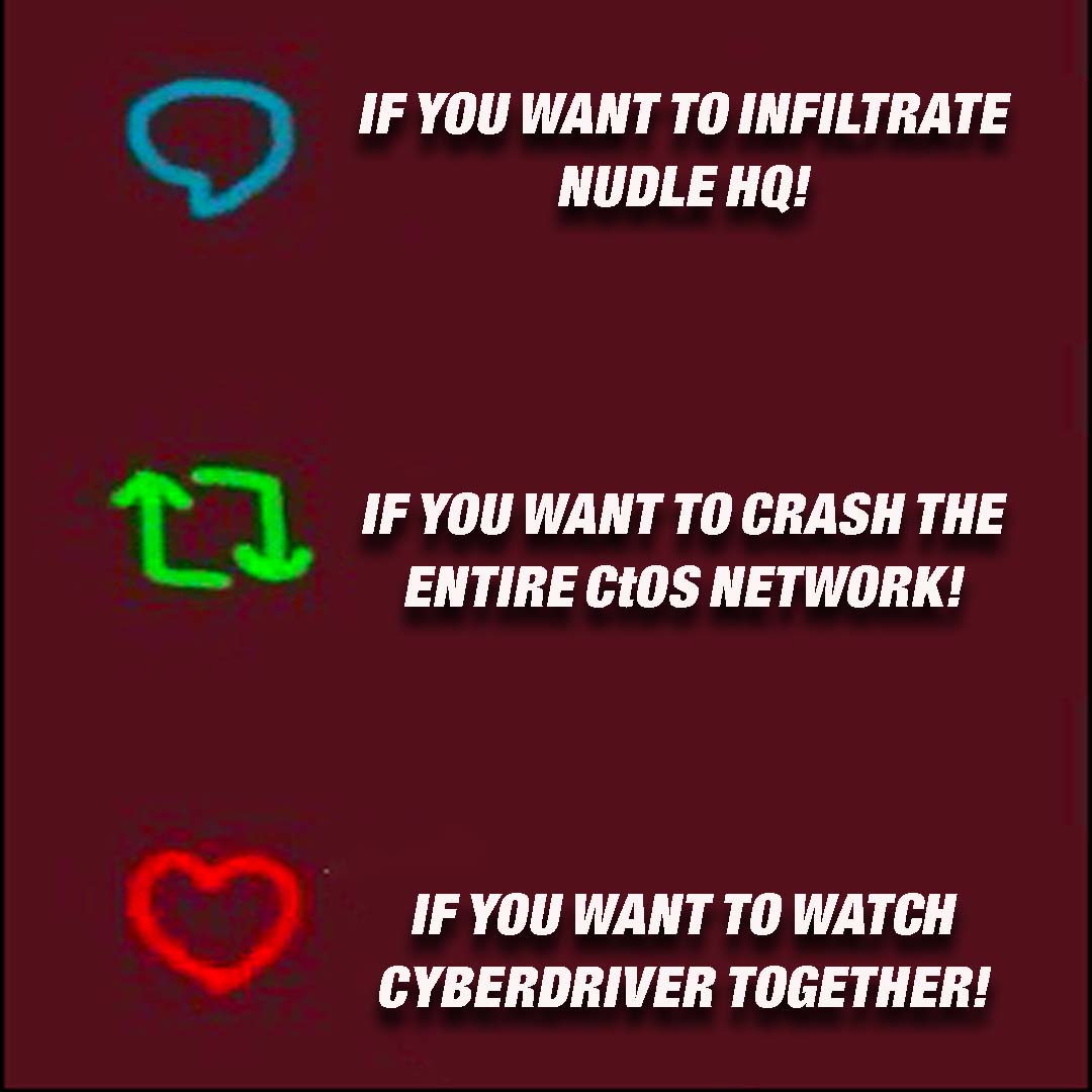 We'll sort the screening of Cyberdriver if you bring the popcorn.