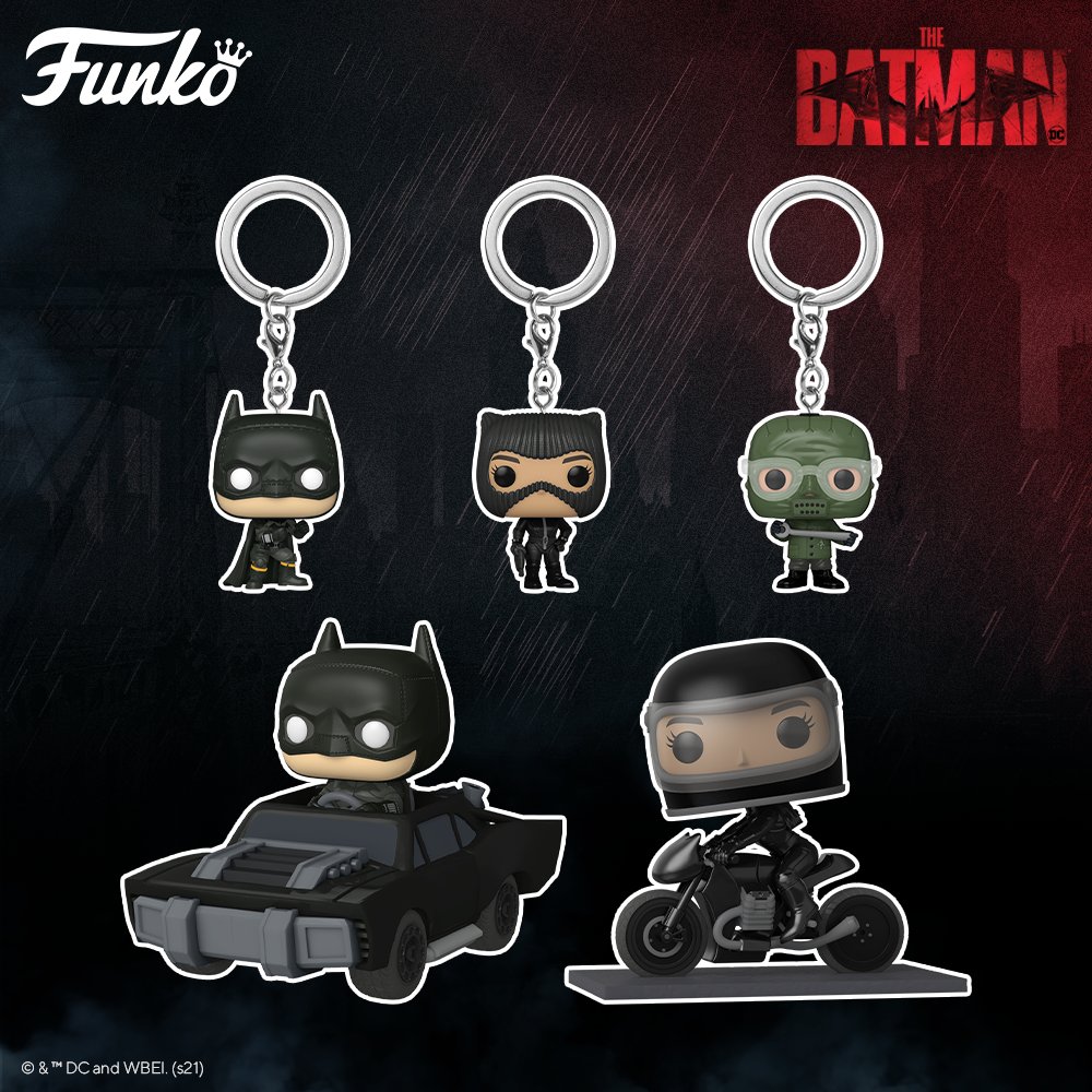 Funko's tweet photo. Coming soon - Pop! Movies: DC - The Batman! Available for pre-order now! https://t.co/90N6HsvqeQ #Funko #FunkoPop #DC #Batman #TheBatman @TheBatman https://t.co/TTVHQDC87m