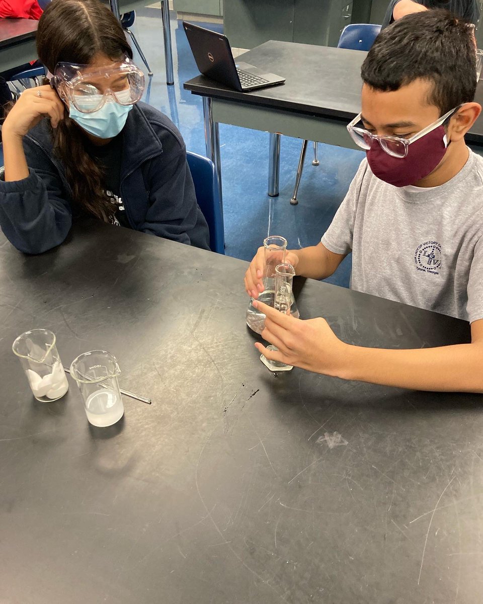 New year at OLV but middle school are still getting their labs in on Friday’s. 7th grade studying adaptations by making bird beaks and 8th grade Comparing/contrasting solutions and colloids. #weareolv #scienceiscool