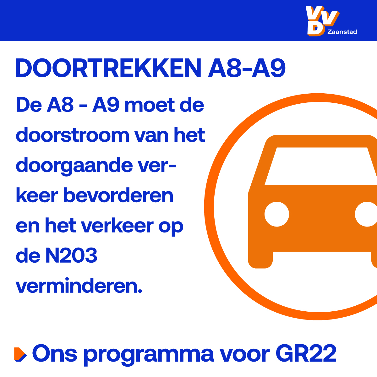Tot aan de verkiezingen presenteren wij elke week een punt uit ons programma! Wij horen natuurlijk graag wat jij hiervan vindt.

Wil je ons hele programma lezen kijk dan op onze website: vvdzaanstad.nl

#GR22 #Teamvvd075 #Verkiezingsprogrammavrijdag