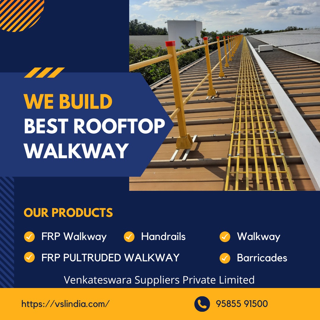 vsplindia's tweet image. WE BUILD THE BEST ROOFTOP WALKWAY!!!
Fiber-Reinforced Plastic (also known as FRP) is a composite material manufactured by combining a polymer matrix and fiber.
#highstrengthwalkway #lightweightwalkway #dimensionalstability#corrosionresistant #chemicalresistant