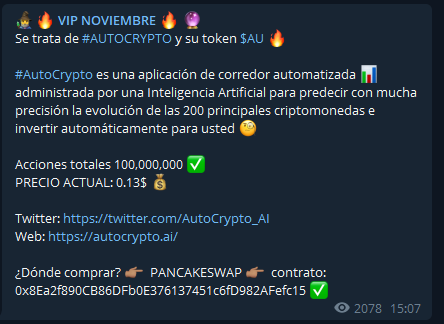 GranMag0's tweet photo. En el 🪄 VIP NOVIEMBRE ✨ recomendamos el token $AU (AUTOCRYPTO) a precios de 0,13$💰

Hoy día está el precio en 0,338$ 🧙‍♂️🎯

En menos de dos meses y con paciencia, se genera beneficio nuevamente 👌

¡Seguimos! https://t.co/cbsR8afmUw