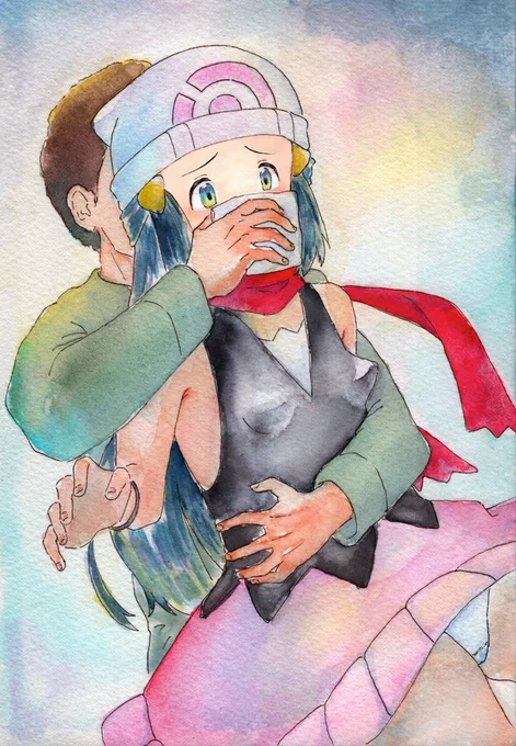 眠らされるヒカリちゃんのイラストです 