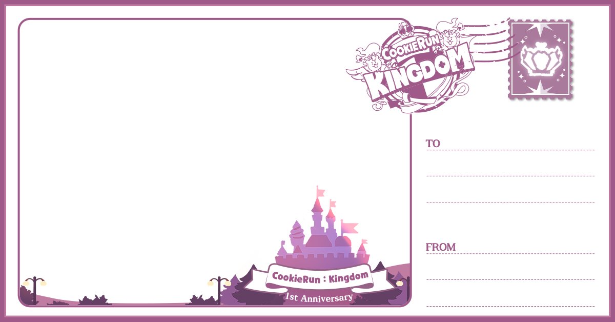 CookieRun's tweet photo. Cookie Run: Kingdom's first anniversary is just around the corner!🏰 Write a postcard to your favorite Cookies.

If you're lucky, they might even write back with a hearwarming reply!?🤔😉

📮Ends Jan. 16
✅Your postcards might be used for marketing purposes!
#cookieletters https://t.co/A7JUm3DA0D