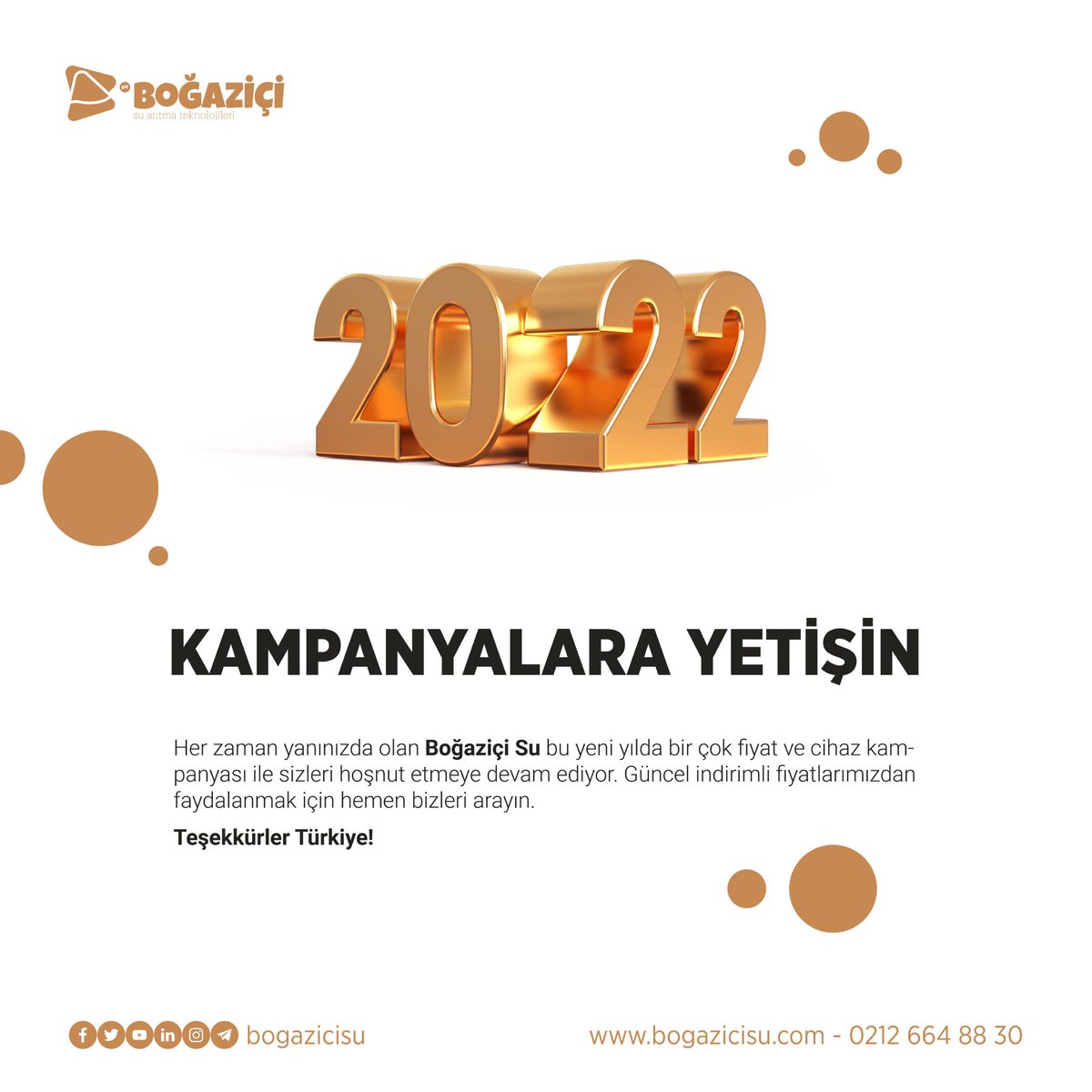 Kampanyalara Yetişin!

Her zaman yanınızda olan Boğaziçi su bu yeni yılda bir çok fiyat ve cihaz kampanyası ile sizleri hoşnut etmeye devam ediyor.

Güncel fiyatlarımızdan faydalanmak için hemen bizi arayınız.

0212 664 88 30

#bogazicisu #arıtma #indirim #kampanya #2022