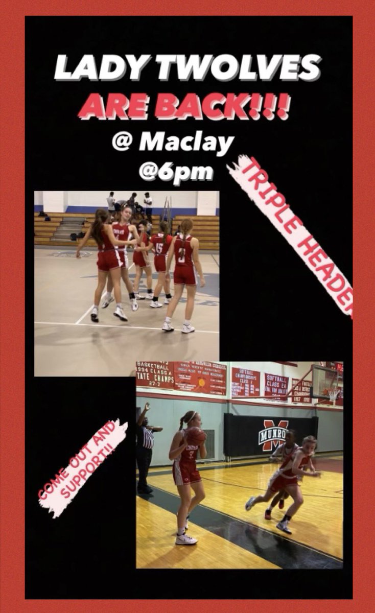 lady_twolves's tweet photo. Lady T-Wolves are back on the court tonight at Maclay! Let’s go CHS!! @chilestwolves @wolfcenter @LeadTimberwolf @chsathletics_1 https://t.co/oMMXTSbXBJ