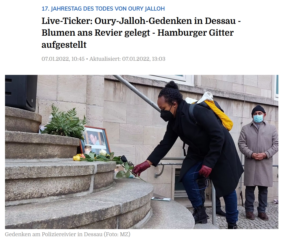Etwa 40 Engagierte haben bei der Mahnwache des Multikulturellen Zentrums an Oury Jalloh und seinen Tod sowie die ebenfalls ungeklärten Todesfälle Bichtemann und Rose erinnert. Wann brechen die Zeugen ihr Schweigen?
#ouryjalloh #aufklaerungjetzt #de0701
mz.de/lokal/dessau-r…