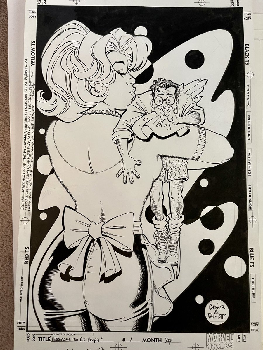jpalmiotti's tweet photo. Original art of Here Come the Big People alternate cover and regular cover by @AmandaRantsAlot for #Eventcomics. @TraceBeaulieu https://t.co/spoIQWmLZm