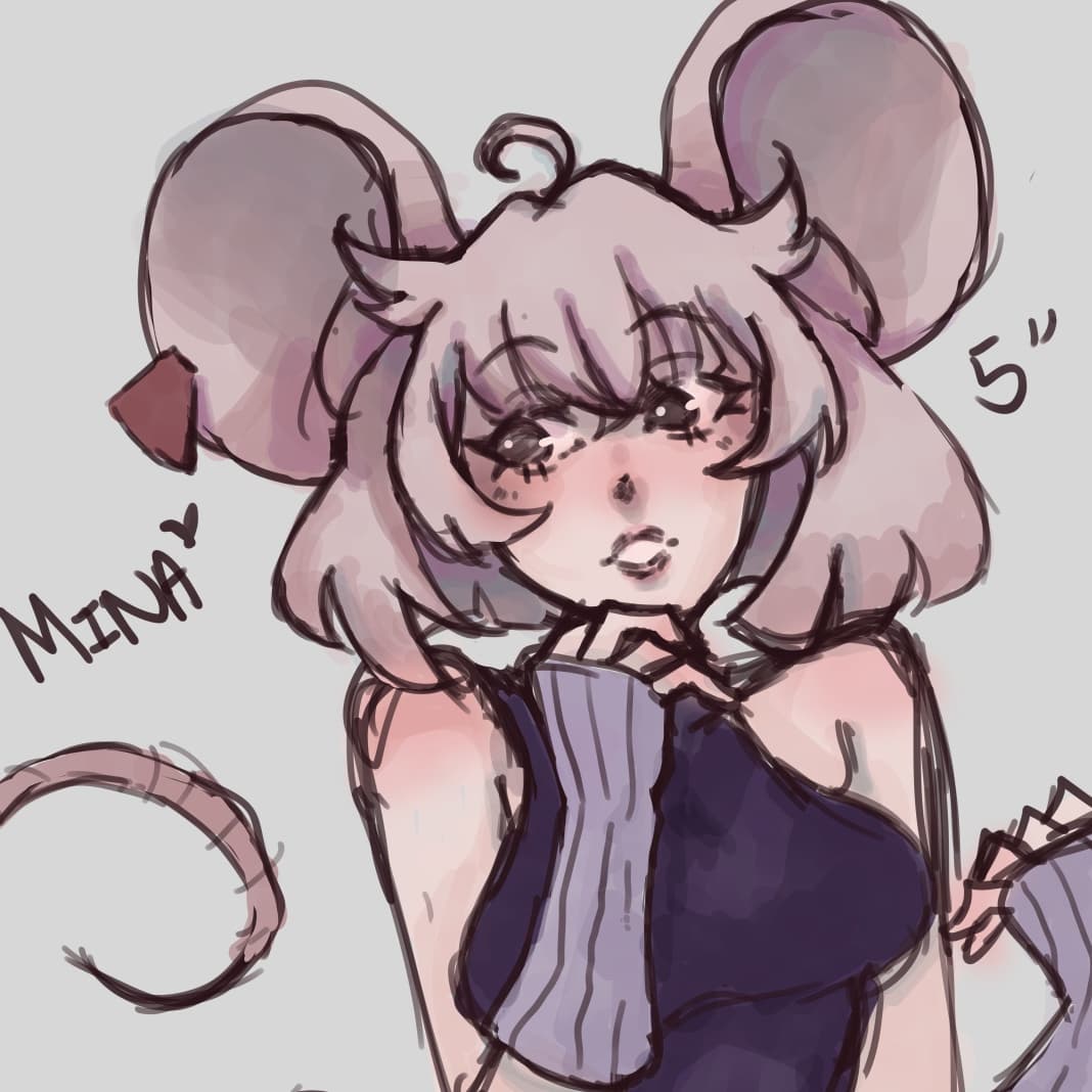 pinkiipeachh's tweet photo. Hi hi~💕🐁 
Its been awhile heh~ 
Someone please help me render... I don't know how... 😭

#art #sketch #mousegirl https://t.co/z5jPWYyVcq