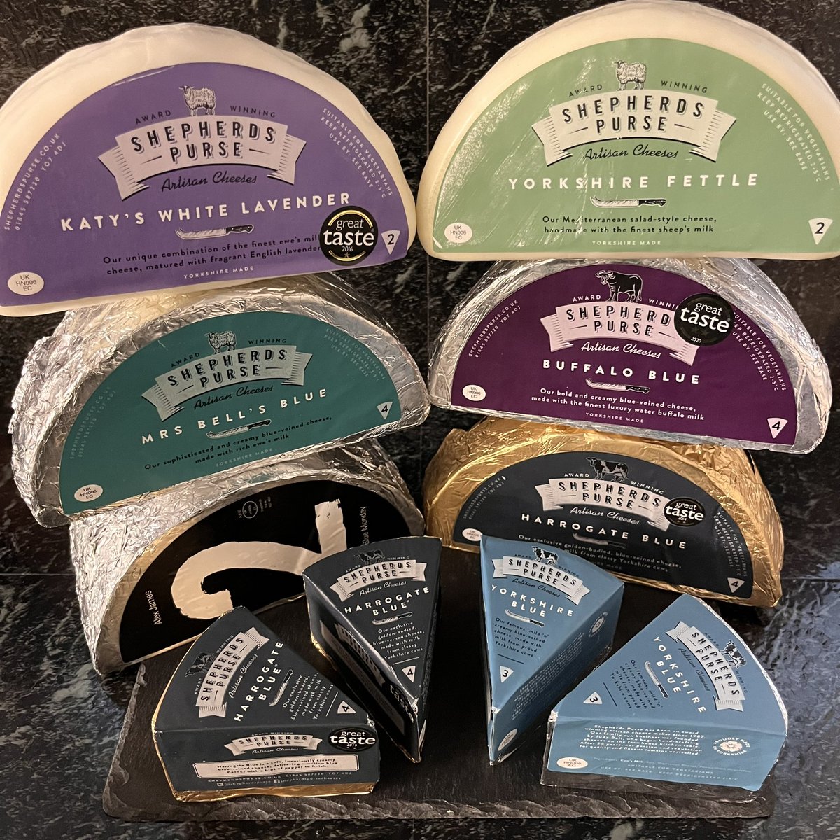 CheeseManSussex's tweet photo. We are having a taste of #Yorkshire today! How many of @shepherdspurse #Cheeses have you tried? One of our #favorites is #MrsBellsBlue launched in 1995 the year we also started! This #creamy #blue #sheeps #cheese is #matured for a min 10 weeks Try this #awardwinner yourself https://t.co/AAf4W2Stae