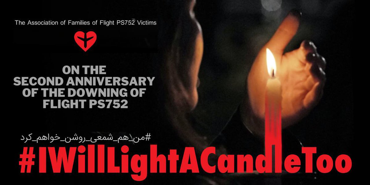 The heartbreaking story of missile attack on flight #PS752 just 3 minutes after take off from Tehran Airport; makes me to stand with victims families to ask for #PS752justice. Also, on the anniversary of this dreadful downing. #IWillLightACandleToo