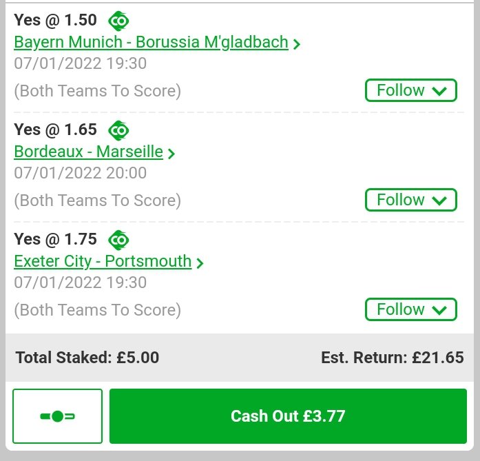 Both Teams To Score (btts_prediction) Twitter