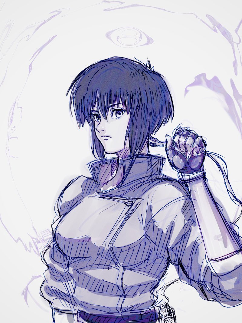 少佐が描きたいと思ったものの、
構図で迷い時間切れに。ラフに色だけ付けました。
背景はクリスタのゆがみツールで遊んでいたらできた謎模様。
仕上げは火曜日あたりにやります。

#攻殻機動隊 https://t.co/i3XNESrKbs