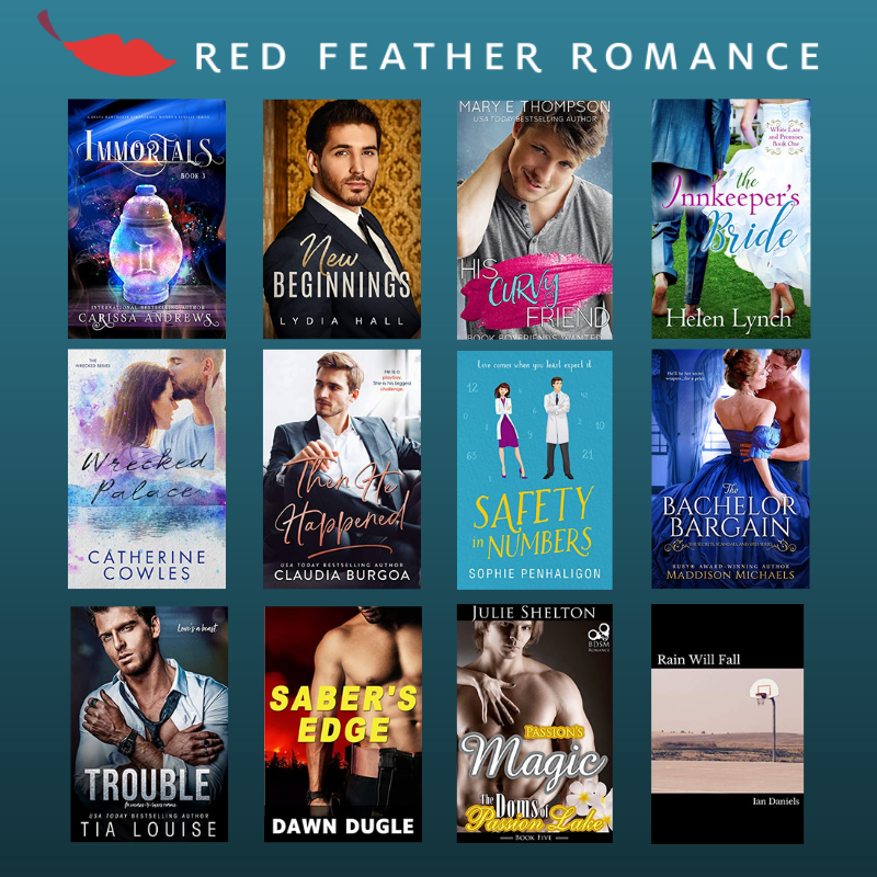 RedFeatherRom's tweet photo. Feel good this Friday with a romance deal or freebie at https://t.co/0w8O6Zc9W3! 😉 📚 ❤️  #amreading #romance #books https://t.co/VxFtZSCFf4