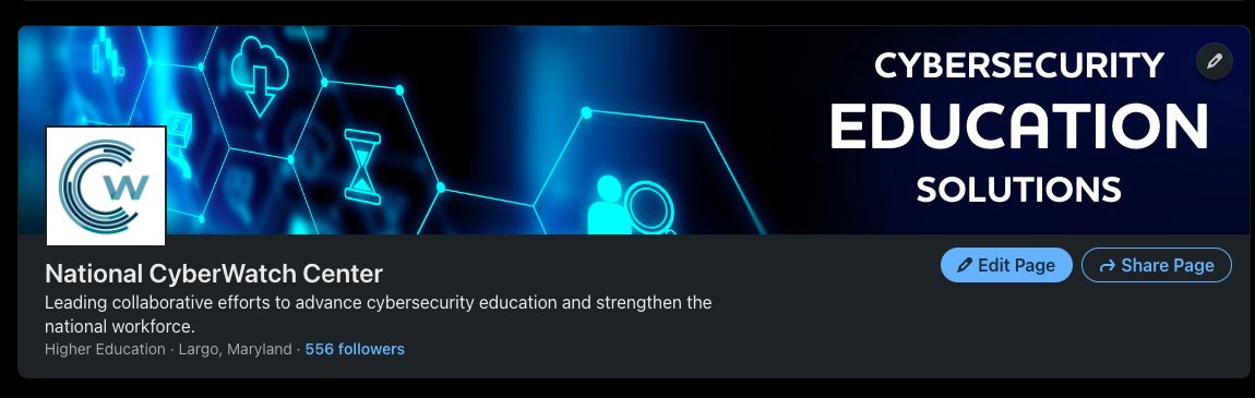 Connect with the National CyberWatch Center on LinkedIn! Together we can disseminate relevant research to advance #cybersecurity education and strengthen the national workforce. linkedin.com/company/nation… #HigherEducation #community #research #education #DEI #diversity #inclusion