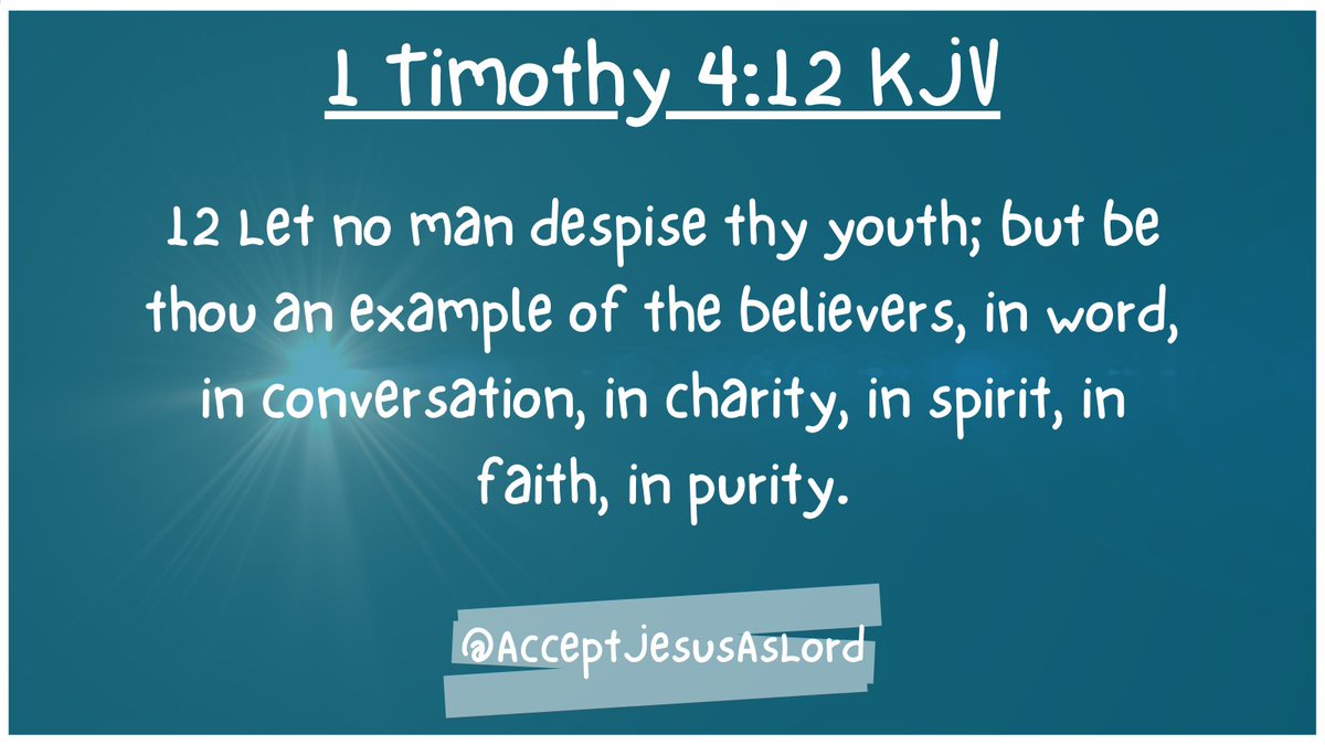 as_accept's tweet photo. Show a good example!

Despite your appearance or position, praise the Lord in your works and work for Him. Be a good #example of the people around you 💡

#AcceptJesusAsLord #Bible #Jesus #Titus #Timothy #Christ #Holy #Men #Young #God #Exhort #Sober #Prayer #Yeshua #Hamashiach https://t.co/xwI28oqZOD
