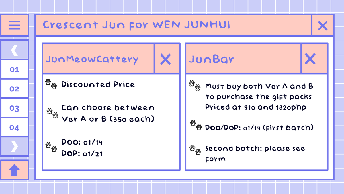 CrescentJun_PH's tweet photo. 😼 WAVES MAGAZINE GO NOTICE 😼

Crescent Jun is handling a non-profit GO for Junhui's Waves Magazine

Please see photos for details and click the appropriate order form.
JunMeow: https://t.co/uKB8h6WHVh
JunBar: https://t.co/Bu0ir2raz1

Let us boost Junhui's magazine sales ❤ https://t.co/CVanGKq1Le