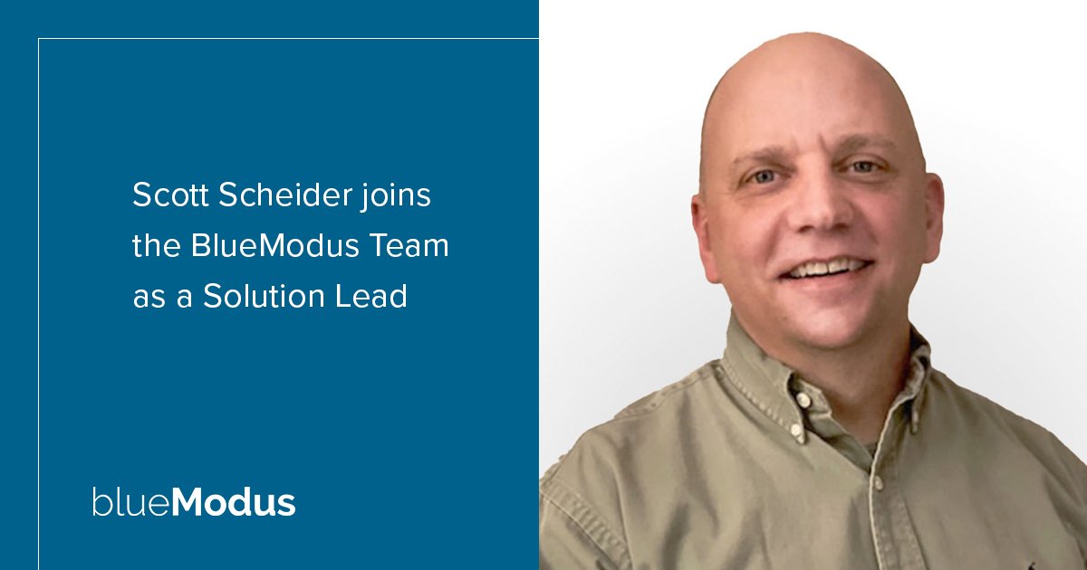 Please join us in welcoming Scott Scheider, who joined our team as a Solution Lead based in Philadelphia, Pennsylvania area. #bluemodusproud  bluemod.us/bzl