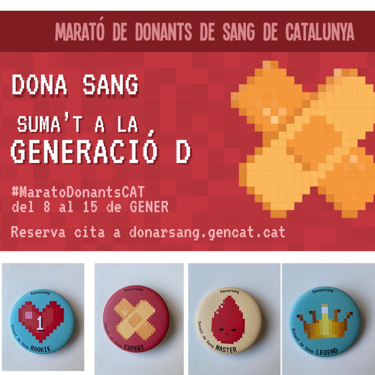 Twitter, fes la teva màgia!

Necessitem moltes donacions de sang a CAT. 
🔜 Busquem ROOKIES
©️ Donants EXPERT
➕MASTERS de la donació i 
🔝 LLEGENDES 🙌🏻
Del 8 al 15 de gener, #MaratoDonantsCAT

Suma’t a la #GeneracióD Donarsang.gencat.cat