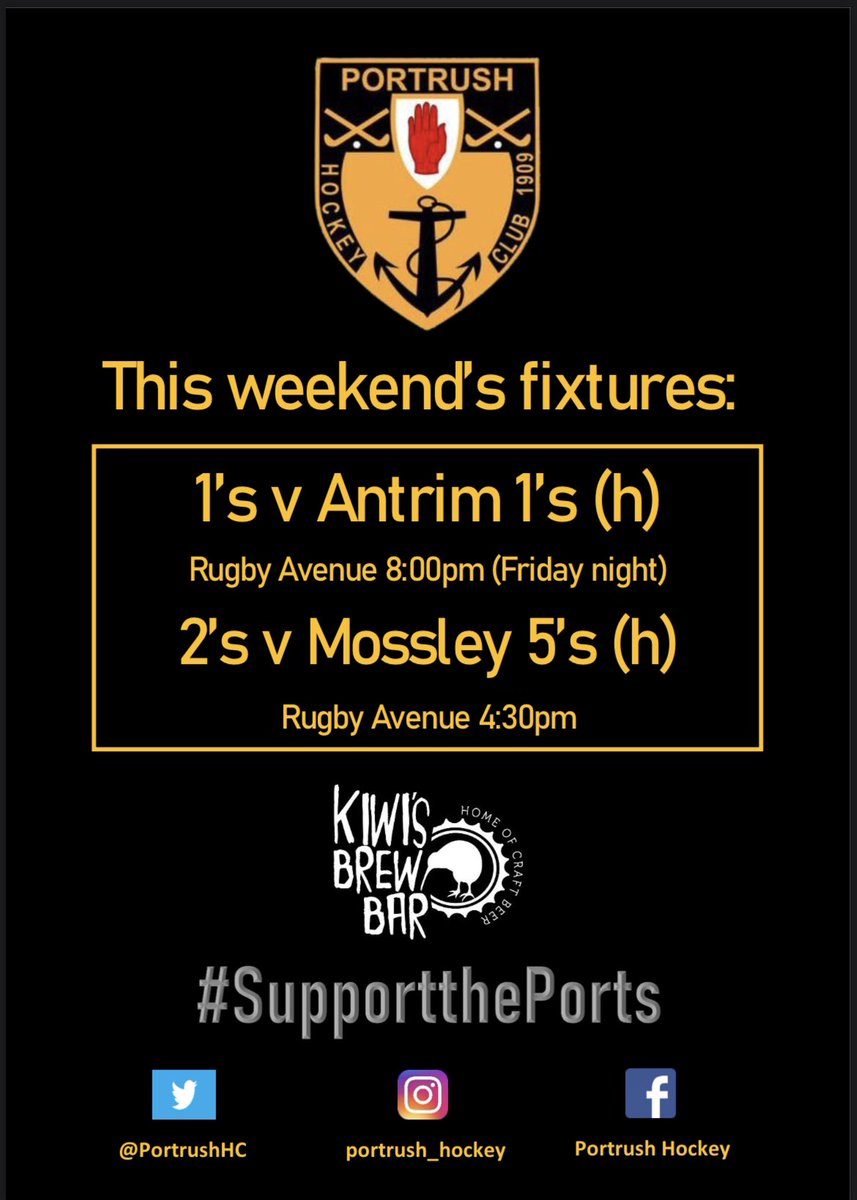 PortrushHC's tweet image. This weekend’s fixtures 👇 #PHC🏑