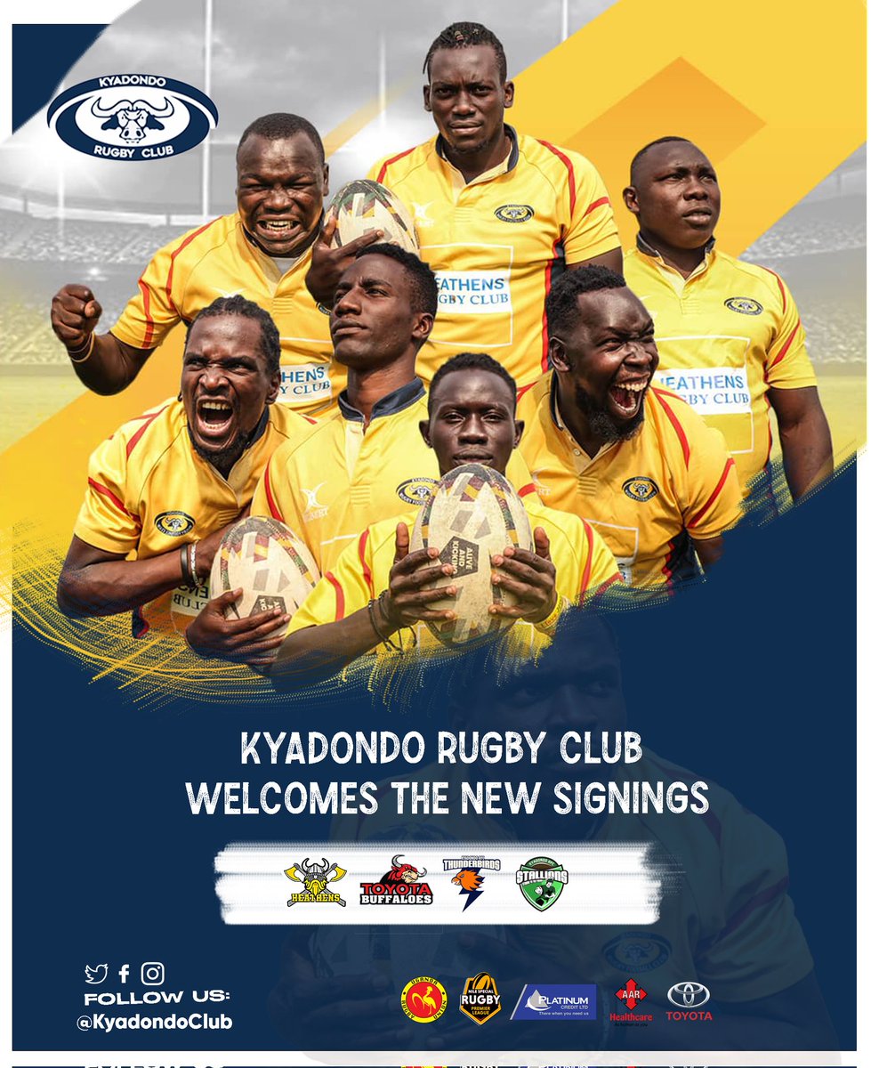 KyadondoClub's tweet image. Congratulations mates upon joining the Kyadondo Rugby Club fraternity. 🤝🏿 

➡ @SyrusWatum
➡  @ChisanoJoaquim
➡ @DMalcolms
➡ Ucu Romano 
➡ Sulaiman Ngobi 
➡ Akera Komakech 
➡ Emma Ochan 

#KyadondoFamily