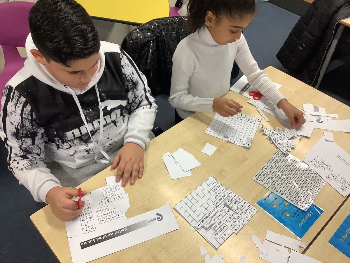 I have been so proud of Dosbarth Gold today. We have worked hard and we’re successful in putting a broken 100 square back together when the numbers have been replaced with symbols. #ambitiouscapablelearners