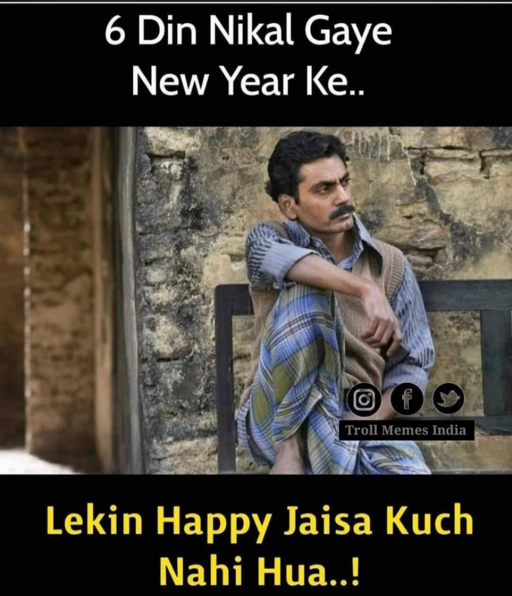TrollMemesIndia's tweet photo. ☹️😡 kis kis ne bola tha bey Happy New Year 😢 https://t.co/7e9VAicWaT