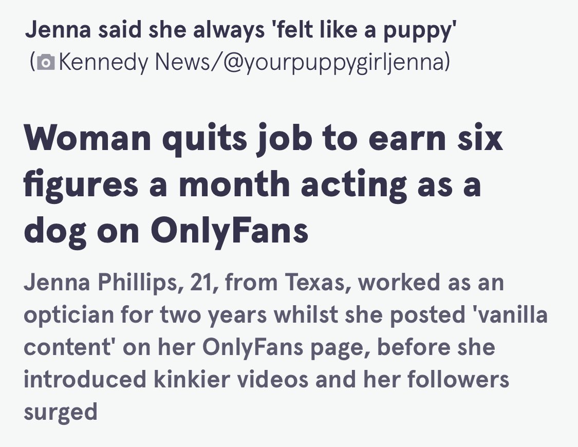 Ça me termine. +$1M/an pour jouer à la chienne sur Internet.