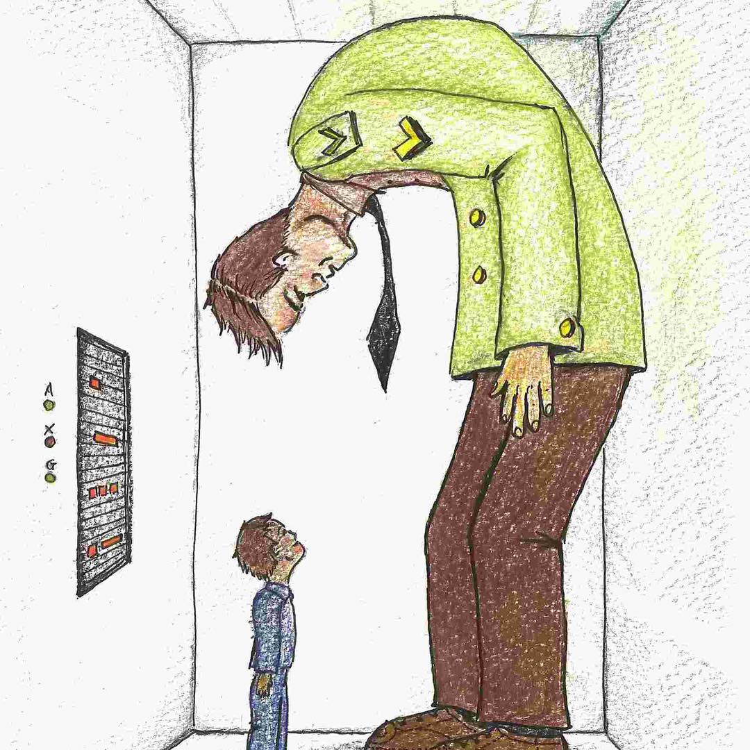 Private Mitchell and Tom’s first meeting in the elevator at a spaceport heading for GuGu. Enjoy the whole bedtime space story and song at raygibson.com/gugu