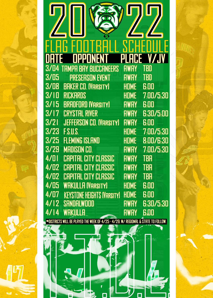 2022 Schedule! #TTDL @FlaHSFootball