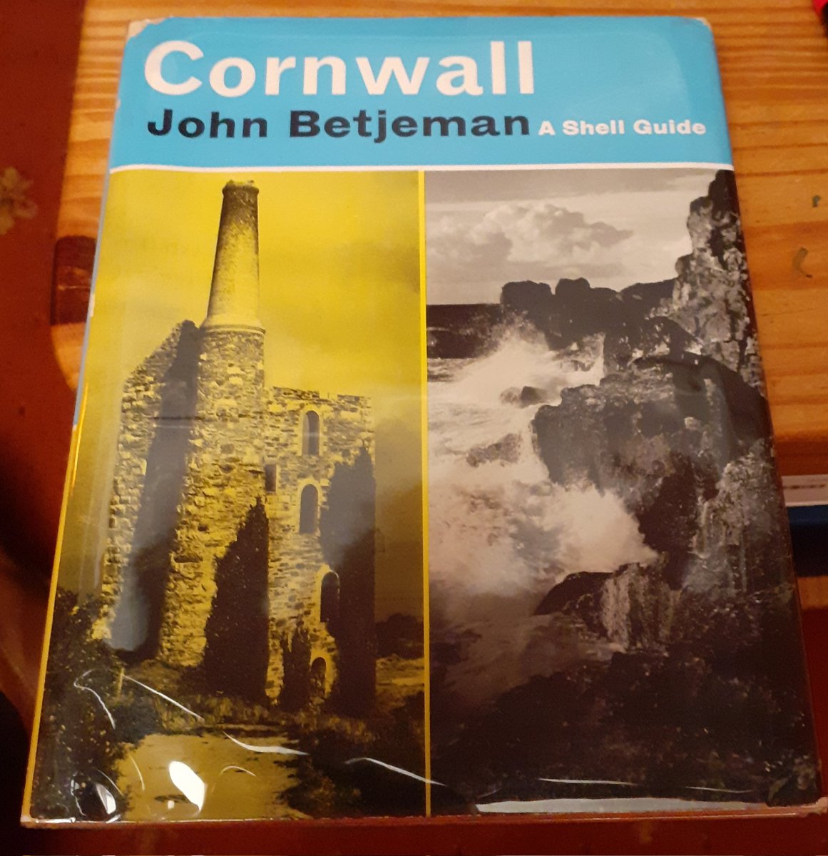 bealesteven45's tweet photo. @RickSteinRest @PadstowTIC @Rick_Stein @BBCTwo Following the journey in this great book by #JohnBetjeman #ShellGuide #Cornwall https://t.co/LpkBgt5s4j