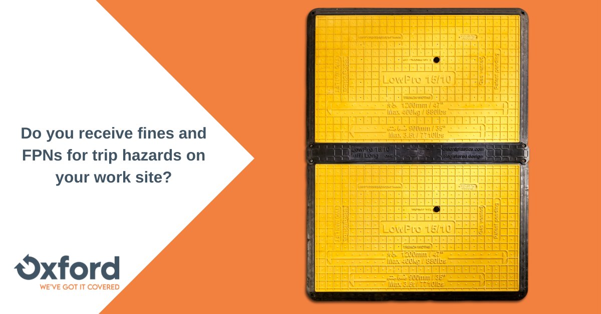 Do you receive fines and FPNs for trip hazards on your worksite?

The LowPro 15/10 System eliminates trip hazards with the NEW LowPro Ramps &amp; LowPro Infill. The gradual 1:12 ramp is the first of its kind, made of recycled plastic.

oxfordplastics.com/road-plates-an…