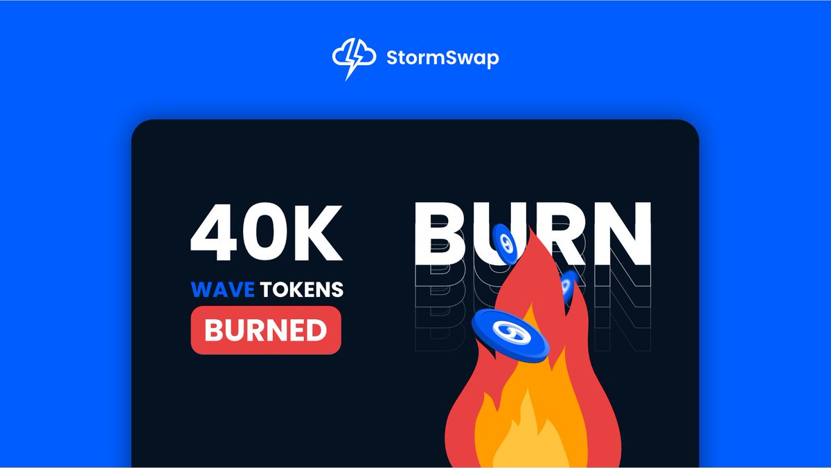 stormswapfi's tweet photo. 40K OF $WAVE TOKEN HAS BEEN #BURNED! 🔥🔥

The Proof could be found here: 👇https://t.co/cUTPBgf79S

#AVAX #Avalance @AVAXDaily @avaxh https://t.co/dXacHMcuiS