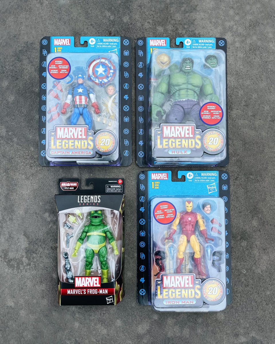 Ryan_Ting's tweet image. Who else is psyched to celebrate twenty years of Marvel Legends in twenty twenty-two? 🐸 #marvellegends #captainamerica #ironman #hulk #frogman