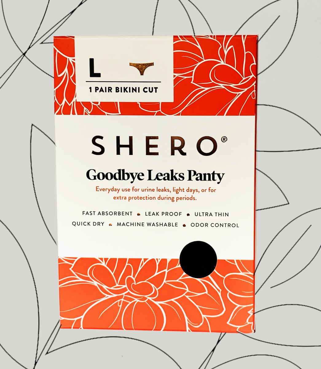 #SheroUSA helps make #periods, #incontinence, &amp; bladder leaks #worry free with our Goodbye Leaks Panty
-
Find us in the Feminine care isle in select #Walmart stores &amp; online at sherousa.com
- 
#supportsmallbusiness #womenownedbusiness #menstruation #period #confidence