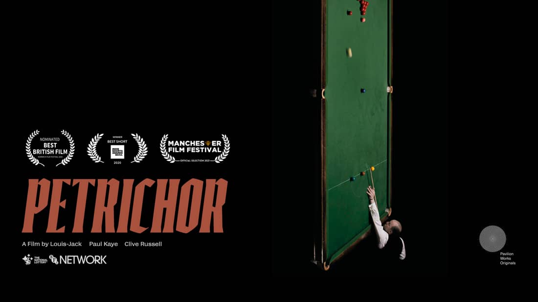 bfinetwork's tweet image. PETRICHOR, a dark, psychological exploration of fame, sport and depression is out in the world today!🎱

Director | @louisjackhs
Writer | @kennyemson
Producer | @morganfaverty
@PavilionWorks 
@bfinetwork &amp;amp; @film_london