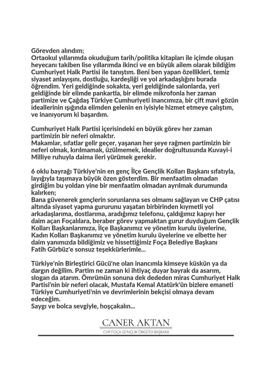 Kamuoyuna önemli duyuru;