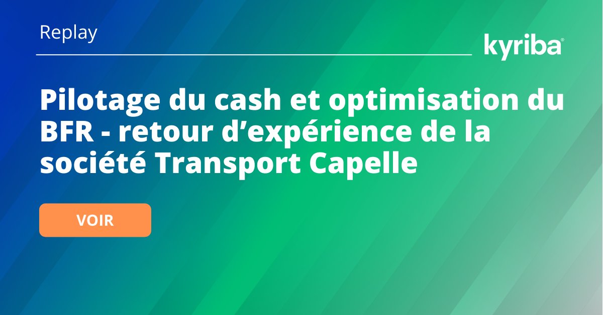 #Trésorerie sous pression ? Délais de #paiement + longs ? Besoin en fonds de roulement (#BFR) + important ? Découvrez le retour d’expérience de Transport Capelle sur utilisation des solutions Kyriba et <a href="/CashLab_fr/">Cashlab</a> pour gérer trésorerie et #prévisions
bit.ly/3n7mznX