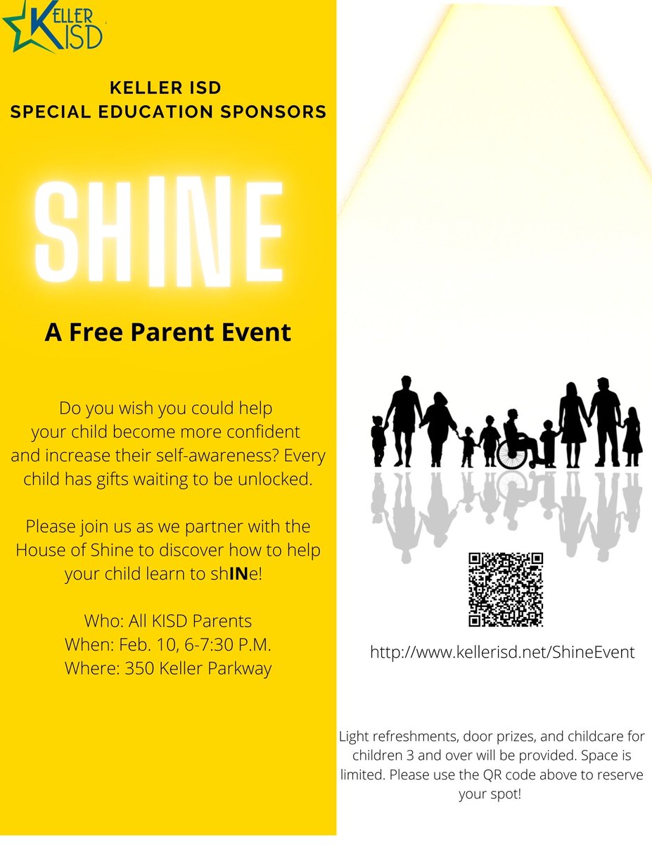 We are sponsoring a free INclusive Parent event to bring out the shINe in students with disabilities. We will be sharing INnovative ideas of how you can bring out the best in your child. #servesupportrepeat #goingforthegold #seemeshine